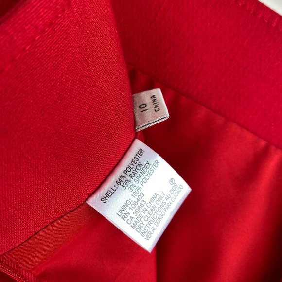 TAHARI Red Mini Skirt - Picture 5 of 6
